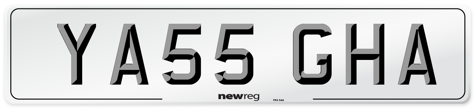 YA55 GHA Number Plate from New Reg